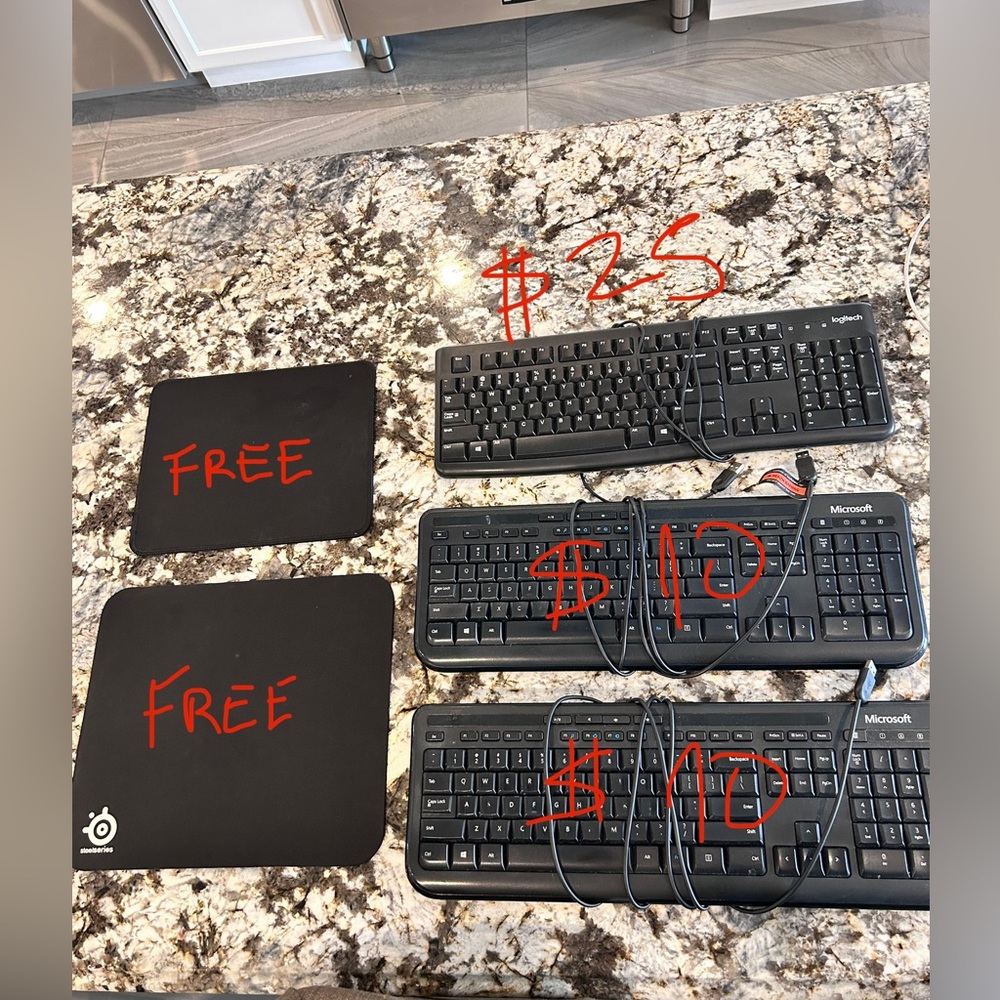 Computer keyboards and free mousepad